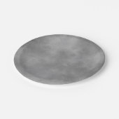 Assiettes En Carton Effet nuage tempête élégant Gris (Angle)
