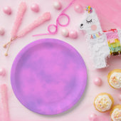 Assiettes En Carton Effet nuage tempête élégant rose (Fête)