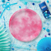 Assiettes En Carton Effet nuage tempête élégant rose (Fête)