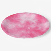 Assiettes En Carton Effet nuage tempête élégant rose (Angle)