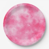 Assiettes En Carton Effet nuage tempête élégant rose (Devant)