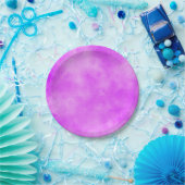 Assiettes En Carton Effet nuage tempête élégant Violet (Fête)