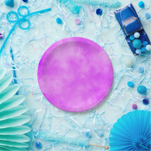 Assiettes En Carton Effet nuage tempête élégant Violet (Fête)