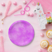 Assiettes En Carton Effet nuage tempête élégant Violet (Fête)