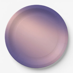 Assiettes En Carton Effet Ombre Pink Purple Moonlight