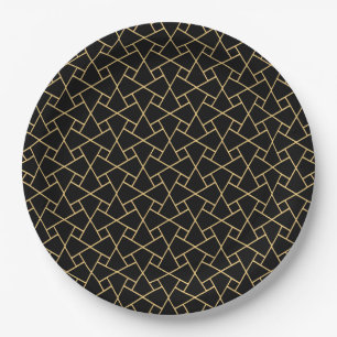 Assiettes En Carton Effet or sur les plaques de papier personnalisées 