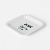 Assiettes En Carton Éffrayant | 1ère Plaques d'anniversaire | Bleu min (Angulaire)
