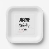 Assiettes En Carton Éffrayant | 1ère Plaques d'anniversaire | Rose min (Recto)