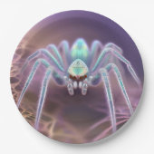 Assiettes En Carton Effrayant Araignée en 3D, (Devant)