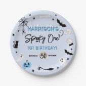 Assiettes En Carton ÉFFRAYANT ! Boys Halloween 1er fête d'anniversaire (Devant)