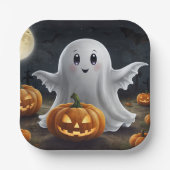 Assiettes En Carton Éffrayant délice : Ghoost Halloween amusant (Recto)