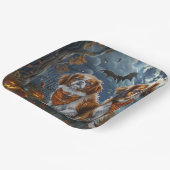 Assiettes En Carton Éffrayant d'Halloween en espagnol tibétain (Angulaire)