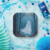 Assiettes En Carton Éffrayant fantôme | Bonne fête d'Halloween (Fête)