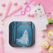 Assiettes En Carton Éffrayant fantôme | Bonne fête d'Halloween (Fête)