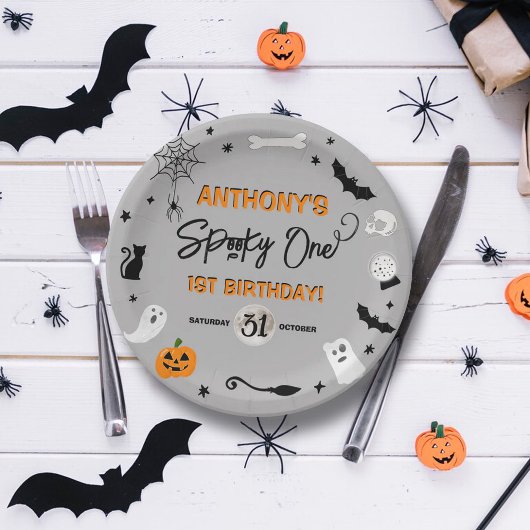 Assiettes En Carton ÉFFRAYANT ! Fête du 1er anniversaire d'Halloween