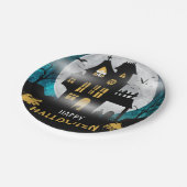 Assiettes En Carton Éffrayant Haunted House Halloween Parti (Angle)