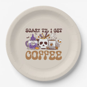 Assiettes En Carton Effrayant Jusqu'À Ce Que J'Obtienne Du Café