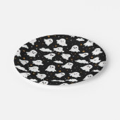 Assiettes En Carton Éffrayant mignon Halloween Ghost Nuageux Star Sky (Angle)
