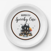 Assiettes En Carton Éffrayant Un Halloween 1er anniversaire (Devant)