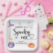 Assiettes En Carton Éffrayant Un Halloween Premier anniversaire (Fête)