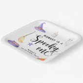 Assiettes En Carton Éffrayant Un Halloween Premier anniversaire (Angulaire)