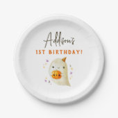 Assiettes En Carton Éffrayant Un Mignonne Halloween 1er Anniversaire (Devant)