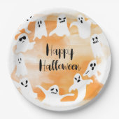 Assiettes En Carton Éffrayant un premier anniversaire d'Halloween (Devant)