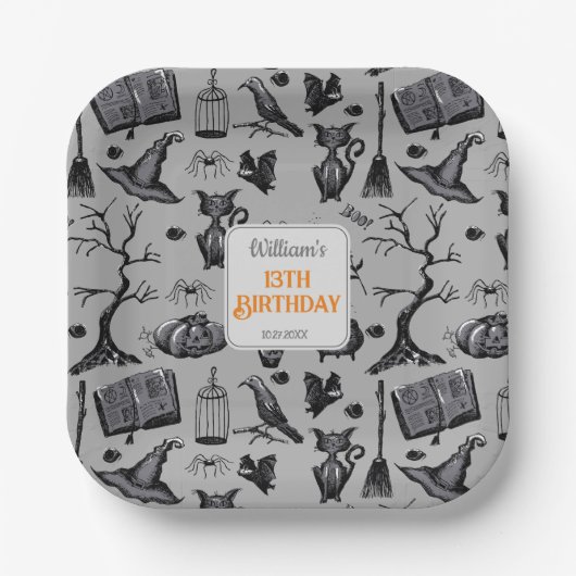 Assiettes En Carton Éffrayante Eclosion Halloween fête d'anniversaire (Recto)