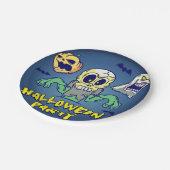 Assiettes En Carton Éffrayante fête d'Halloween (Angle)