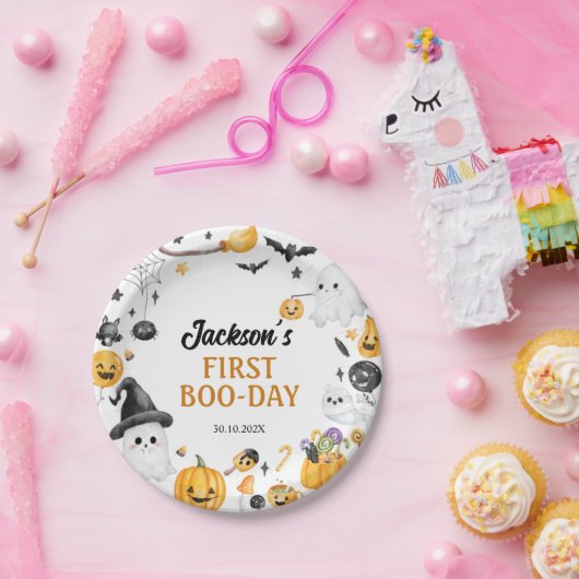 Assiettes En Carton Éffrayante Mignonne Halloween Fantôme fête d'anniv (Fête)