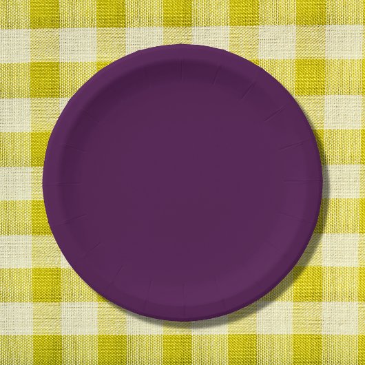 Assiettes En Carton Eggplant Purple Solid