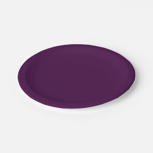 Assiettes En Carton Eggplant Purple Solid (Angle)