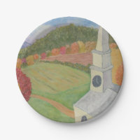 Église dans la plaque à papier de pays