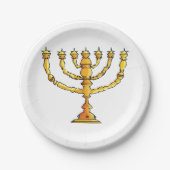 Assiettes En Carton Église Menorah (Devant)