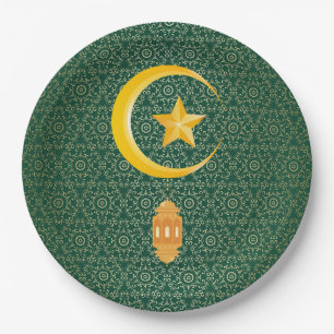 Assiettes En Carton Eid al Fitr Moubarak Ramadan Kareem Moon Star
