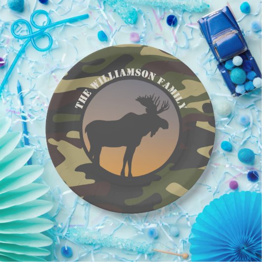 Assiettes En Carton Élan et Camo (Fête)