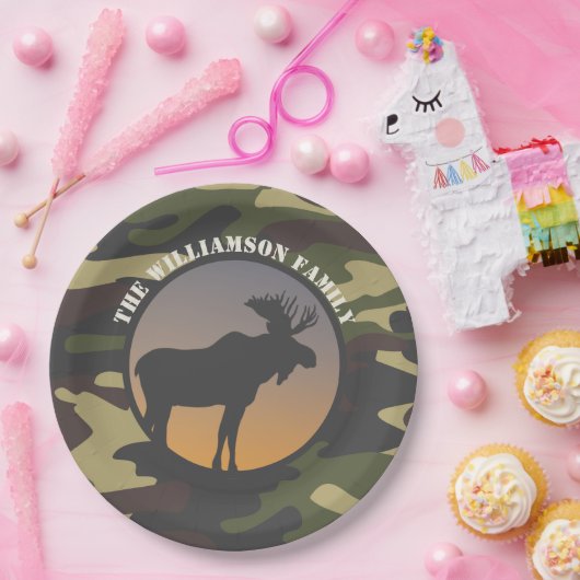 Assiettes En Carton Élan et Camo (Fête)