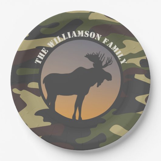 Assiettes En Carton Élan et Camo (Devant)