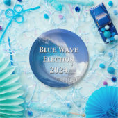 Assiettes En Carton Élection Blue Wave 2024 (Fête)