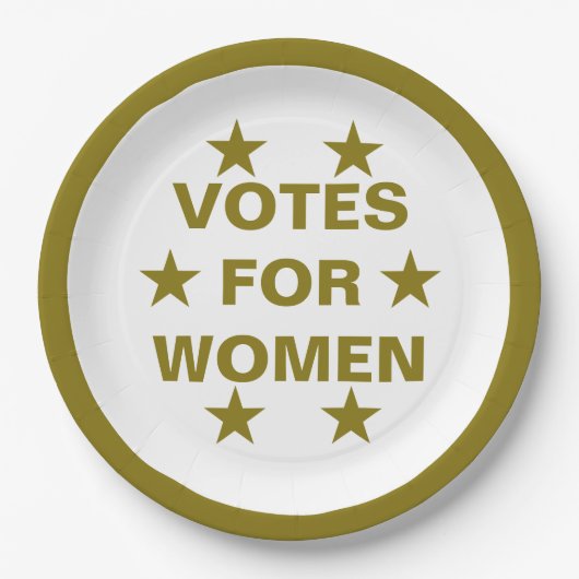 Assiettes En Carton Élections pour les femmes suffrage (Devant)