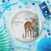 Assiettes En Carton "Élégance festive : Noël Doe"з р о и б т и  (Fête)