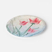 Assiettes En Carton Élégance floue de la Tulipe (Angle)