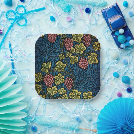 Assiettes En Carton Élégance intemporelle : William Morris Vine Motif (Fête)