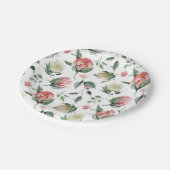 Assiettes En Carton Élégance Rustique Fête de Mariage Rose Pâle (Angle)