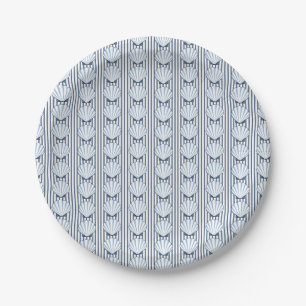 Assiettes En Carton Élégance Shell Stripe !