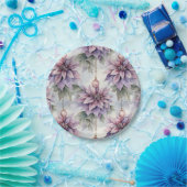 Assiettes En Carton Élégance violette et or (Fête)