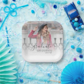 Assiettes En Carton Élégant 2025 Grad Keepsaké Script Graduation Party (Fête)