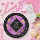 Assiettes En Carton Élégant 33e anniversaire du Mariage Améthyste (Fête)