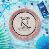 Assiettes En Carton Élégant 37e anniversaire du Mariage Alabaster (Fête)