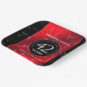 Assiettes En Carton Élégant 42e anniversaire du Mariage Jasper (Angulaire)